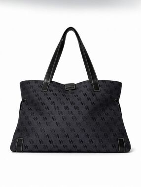 Dooney & Bourke Black Signature Tote + Matching Pouch